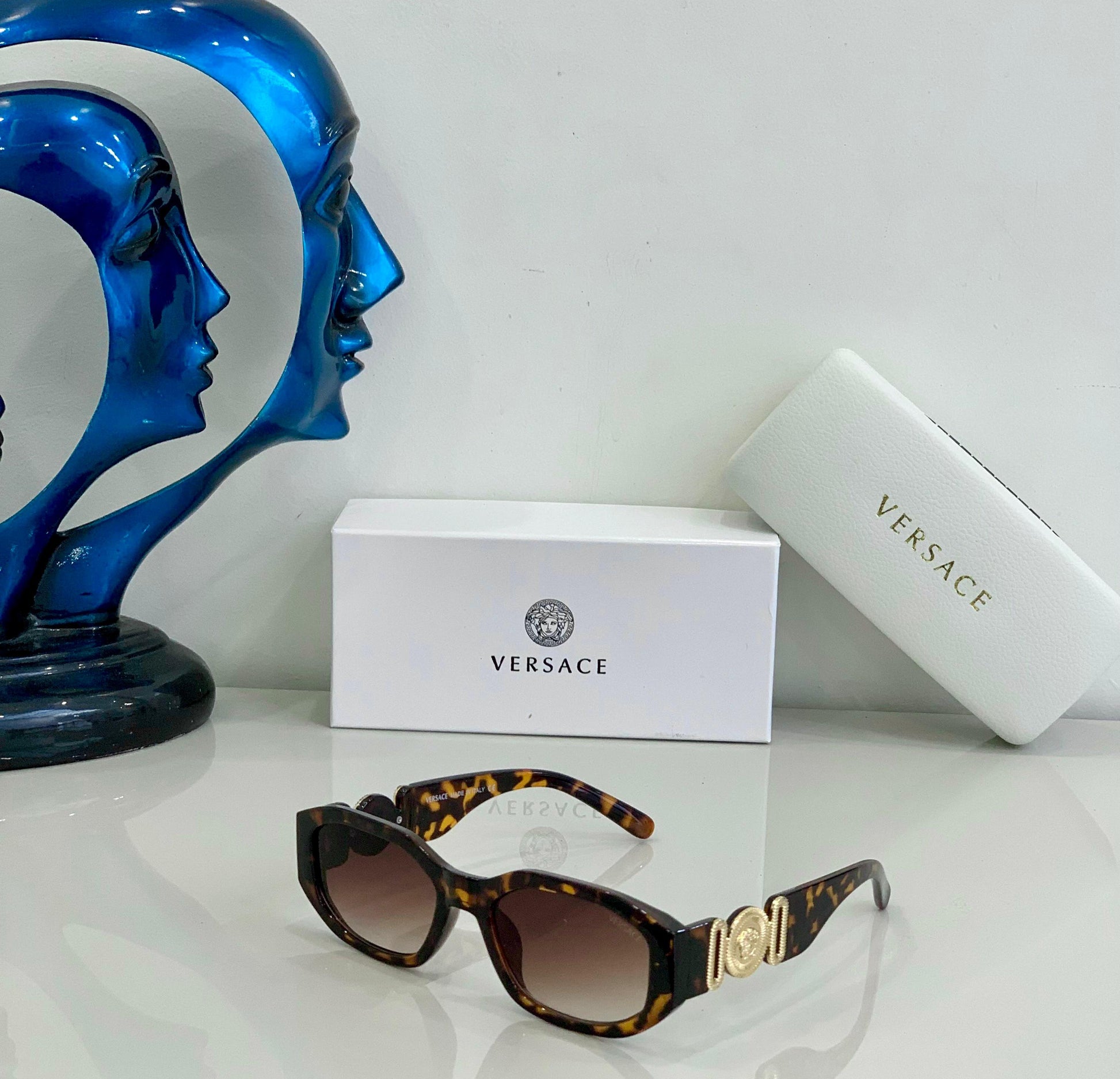 Versace Unisex exclusive sunglass black gold