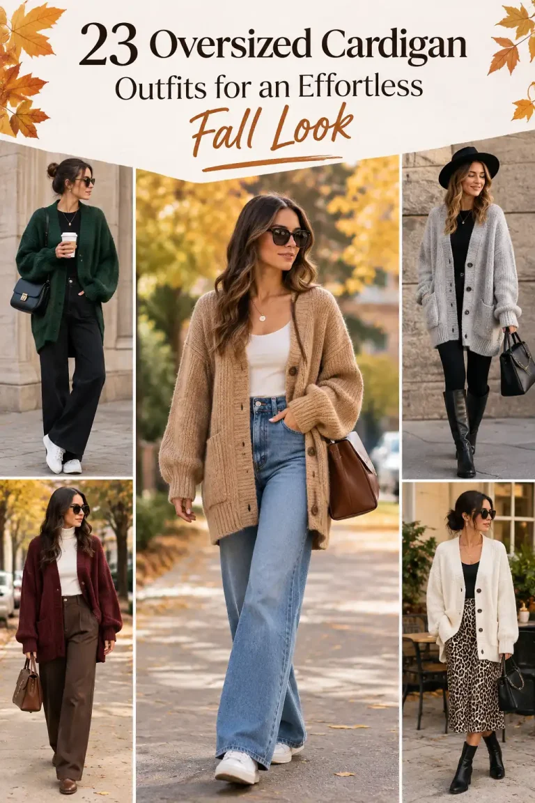 23 Oversized Cardigan Outfits for an Effortless Fall Look